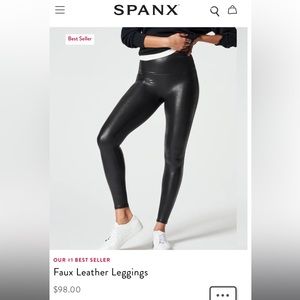 SPANX Faux Leather Leggings